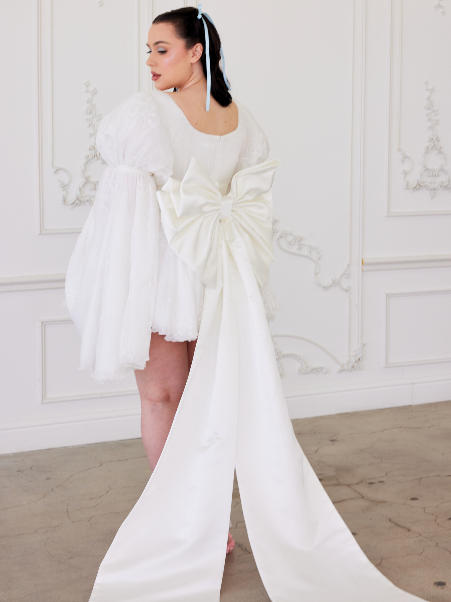 Ivory Fairy Puff Sleeve Dress
