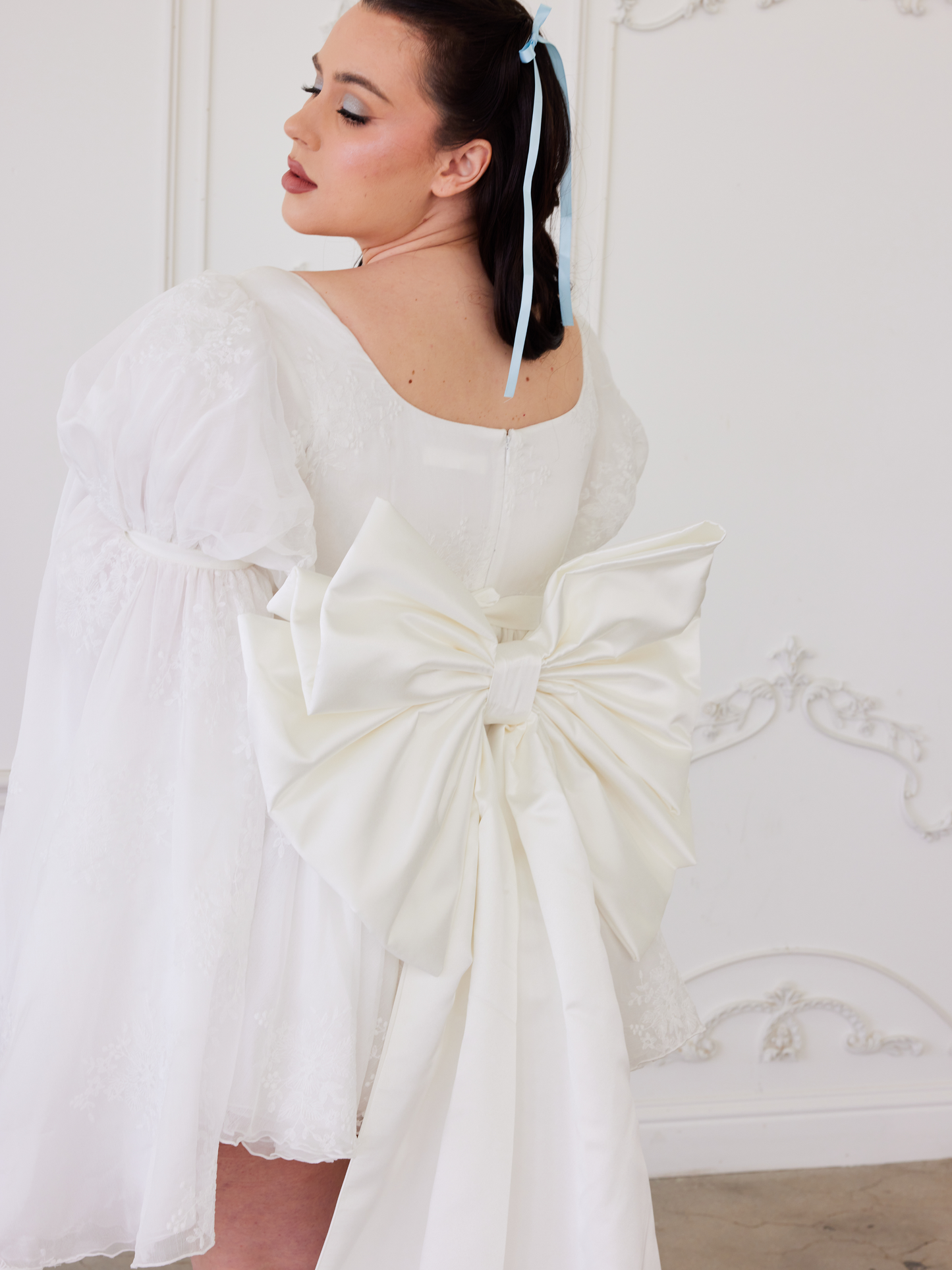 Ivory Fairy Puff Sleeve Dress