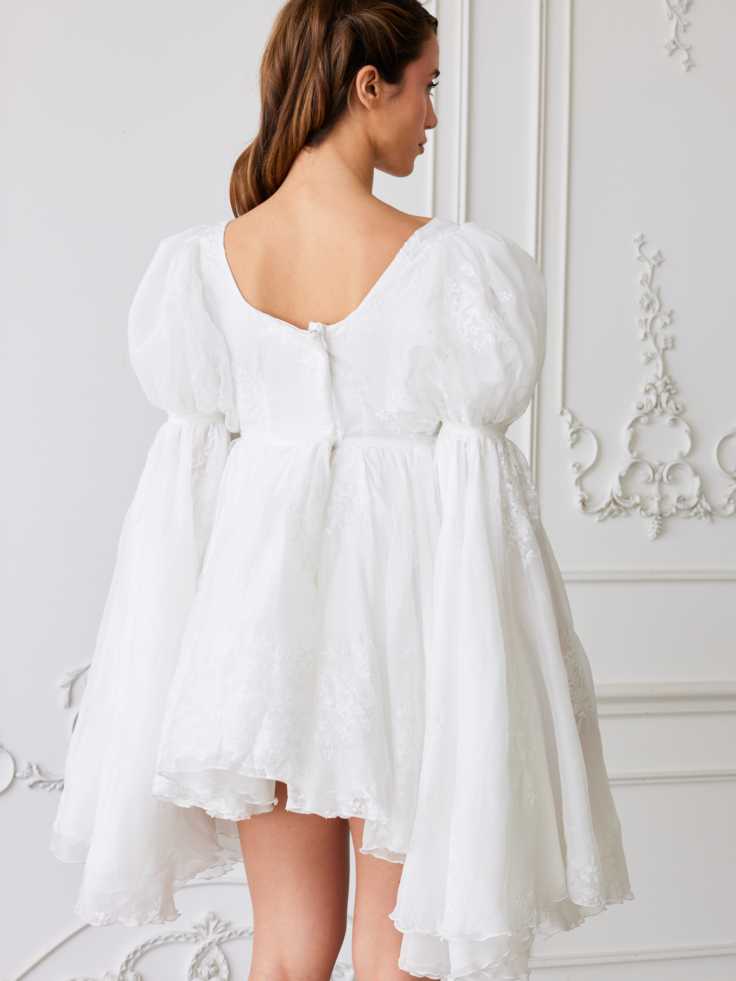 Ivory Fairy Puff Sleeve Dress
