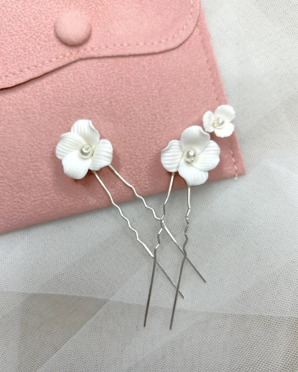 Handmade Flower Pearl Hair Pins