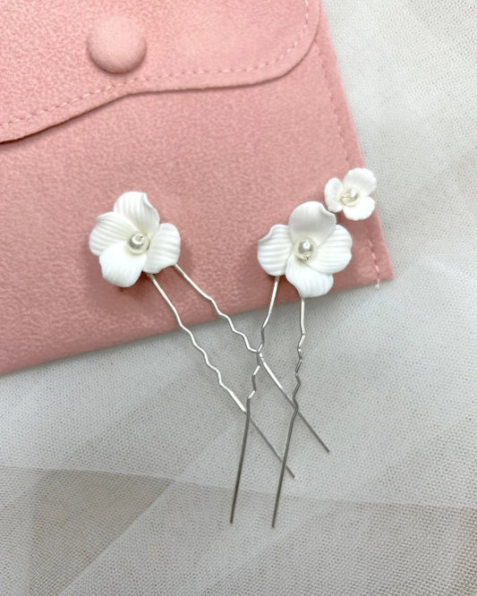 Handmade Flower Pearl Hair Pins