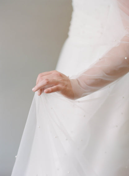 Close up of the pearls featured on the Ophelia dress